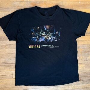 NIRVANA Charcoal Gray Graphic Tee